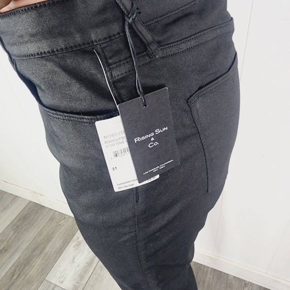Rising Sun & Co. Women's Black Forever Fit Mid Rise Skinny Jeans Size 31 - Picture 5 of 9
